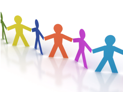 cut out of people in multiple colors