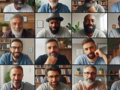 Virtual support group meeting