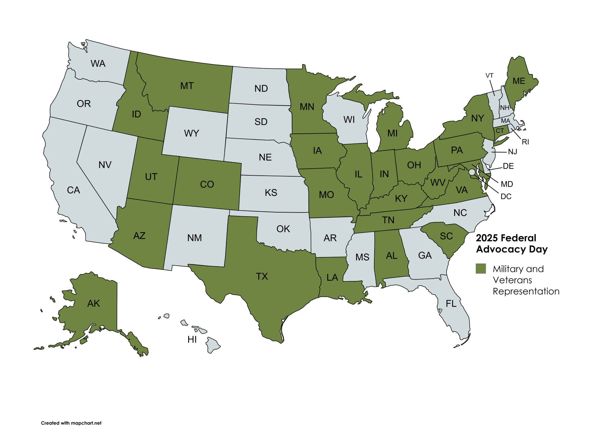 Military representation Map
